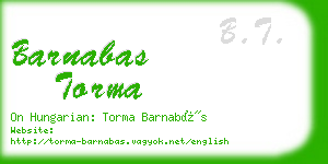 barnabas torma business card